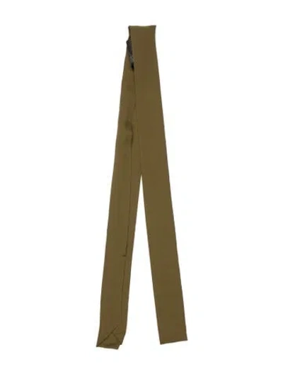 Pre-owned Prada Silk 2014 Scarf In Green