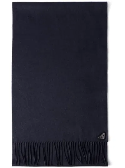 Prada Silk And Cashmere Scarf In Brown