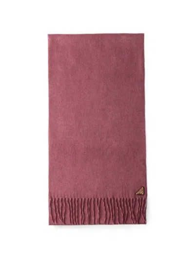 Prada Silk And Cashmere Scarf In Burgundy