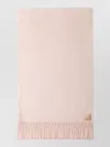 Prada Silk And Cashmere Scarf Fringe Detail