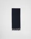 Prada Cashmere Scarf In Navy