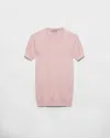 Prada Silk And Cotton Crew-neck Sweater In Red