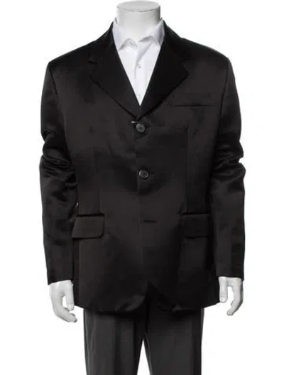 Pre-owned Prada Silk Blazer W/ Tags In Black