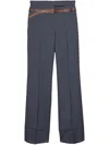 Prada Side Pocket Mohair Casual Pants In Grey