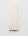 Prada Silk Broadcloth Midi-dress In Neutral
