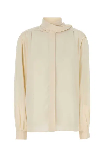 Prada Silk Button-front Shirt In White