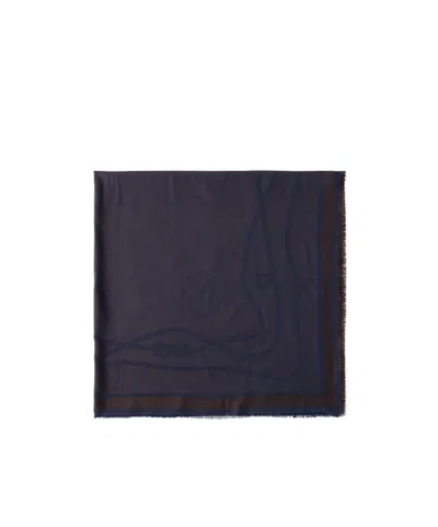 Prada Silk, Cashmere And Wool Jacquard Shawl In Black