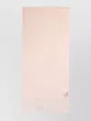 Prada Silk Cashmere Blend Scarf Fringe In Pink
