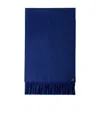 Prada Silk And Cashmere Scarf In Dark Blue