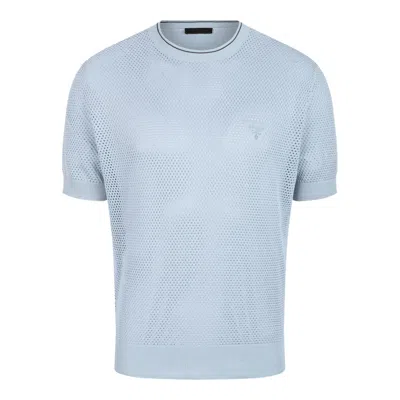 Prada Silk-cotton Cielo Sweater In Blue