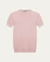 Prada Silk-cotton Short-sleeve Sweater