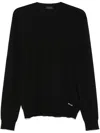 Prada Silk Crewneck Sweater In Black