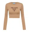 Prada Silk Sweater In Brown