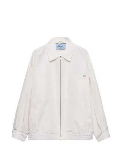 PRADA SILK FAILLE BLOUSON JACKET
