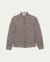 Prada Silk Georgette Button-front Blouse In Brown