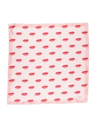 Pre-owned Prada Silk Graphic Print Scarf In Pink
