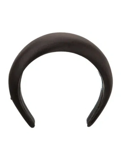 Pre-owned Prada Silk Hairband In Black