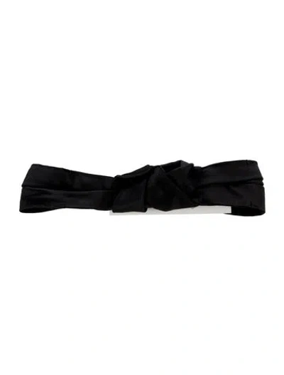 Pre-owned Prada Silk Headband In Black
