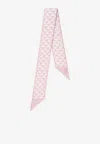 Prada Silk Jacquard Scarf In Pink