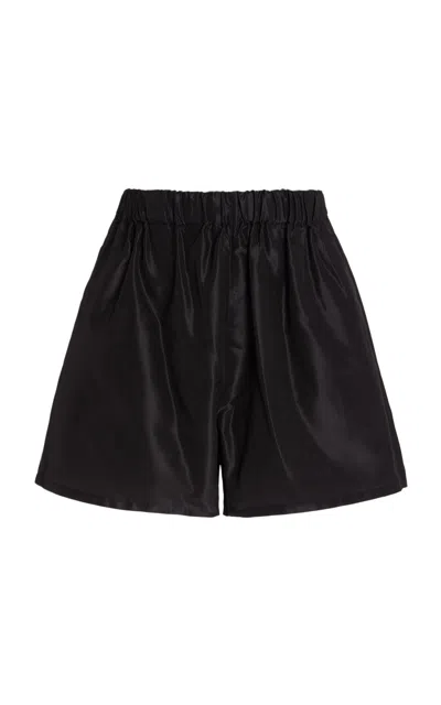 Prada Triangle-logo Shorts In Black