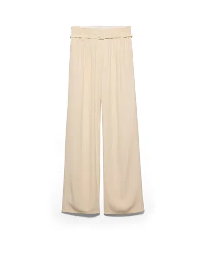Prada Silk Marocain Pants In Brown