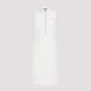Prada Silk-blend Polo Shirt Dress In White