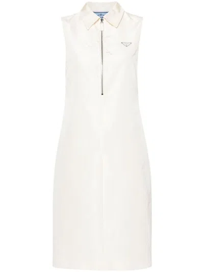 PRADA PRADA SILK MIDI POLO DRESS