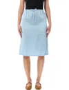 Prada Light Blue Silk Slip Skirt In Blue