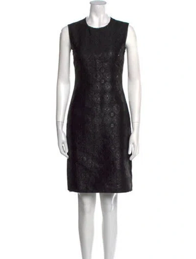 Pre-owned Prada Silk Mini Dress In Black