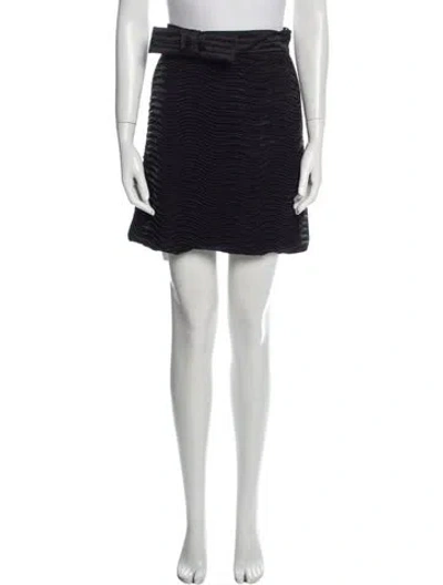 Pre-owned Prada Silk Mini Skirt In Black