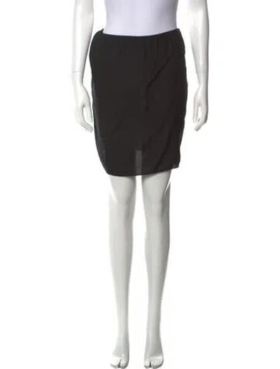 Pre-owned Prada Silk Mini Skirt In Black