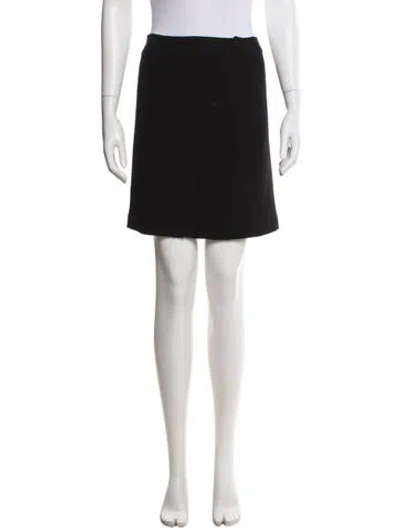 Pre-owned Prada Silk Mini Skirt In Black