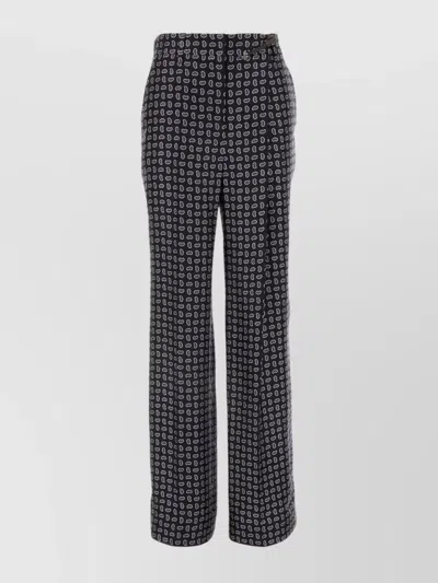 PRADA SILK PANT ALL-OVER PRINT