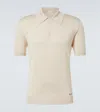 Prada Beige Classic Polo Shirt In White
