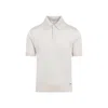 Prada Silk Polo In Neutral