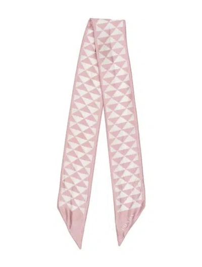 Pre-owned Prada Silk Printed Bandeau In Pink