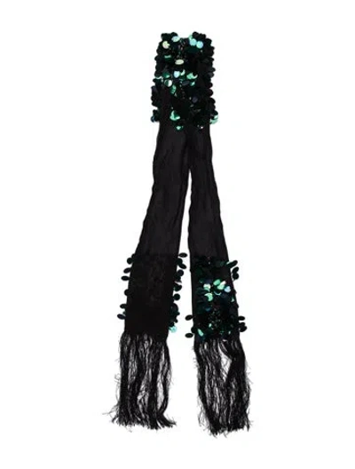 Pre-owned Prada Silk Printed Scarf In Black