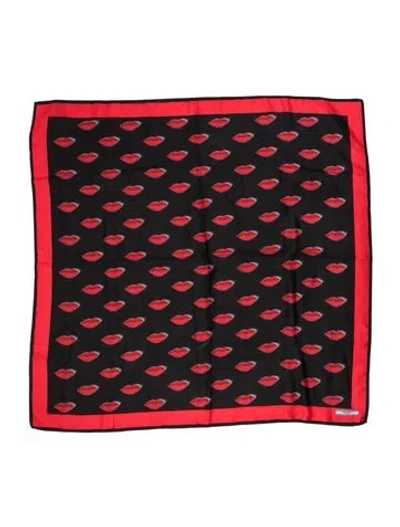 Pre-owned Prada Silk Printed Scarf In Black