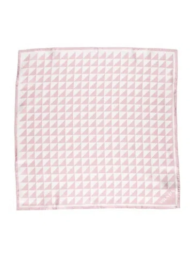 Pre-owned Prada Silk Printed Scarf In Pink