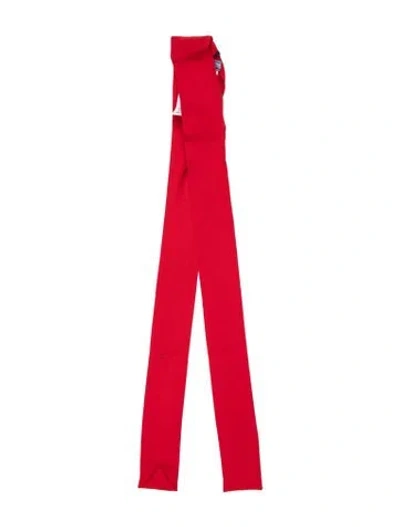 Pre-owned Prada Silk Printed Scarf In Red
