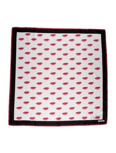 Pre-owned Prada Silk Printed Scarf W/ Tags