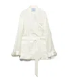 Prada Silk Robe In Aqua