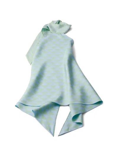 Prada Silk Scarf In Gray