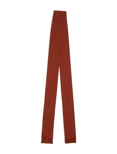 Pre-owned Prada Silk Scarf In Orange