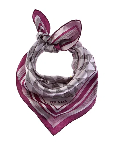 Prada Silk Scarf In Pink