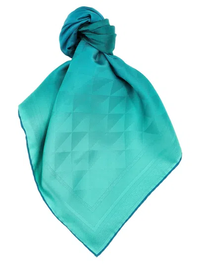 Prada Silk Scarf Scarves And Foulards Blue