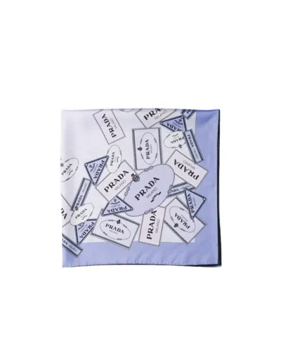 Prada Silk Scarf In Wisteria