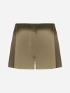 Prada Sage Green Silk Shorts In Rope
