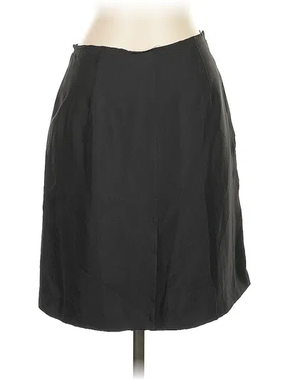 Pre-owned Prada Silk Skirt In Black