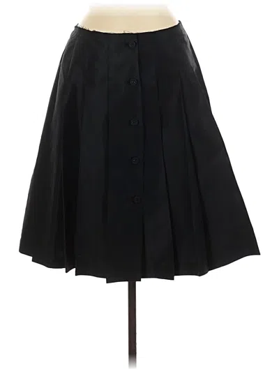 Pre-owned Prada Silk Skirt In Black